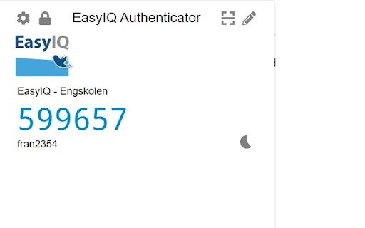 EasyIQ Authenticator  from Chrome web store to be run with OffiDocs Chromium online
