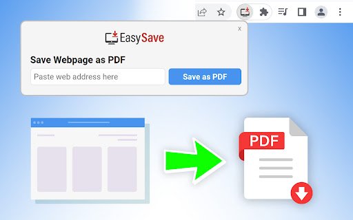 EasySave  from Chrome web store to be run with OffiDocs Chromium online