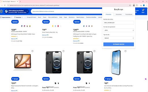 EasyScrape  from Chrome web store to be run with OffiDocs Chromium online