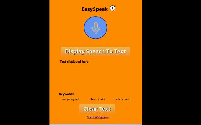 EasySpeak  from Chrome web store to be run with OffiDocs Chromium online
