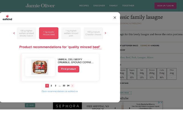 EatKind for Chrome – Veganize any recipe site  from Chrome web store to be run with OffiDocs Chromium online