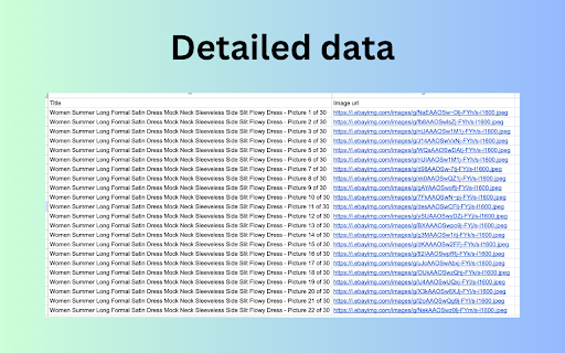 eBay Images Downloader eBay Downloader of Images  from Chrome web store to be run with OffiDocs Chromium online