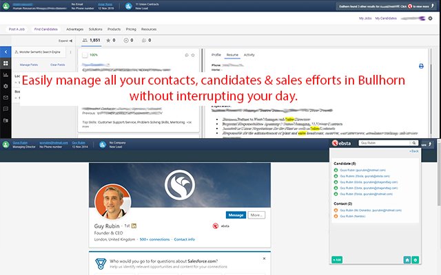 Ebsta for Bullhorn  from Chrome web store to be run with OffiDocs Chromium online