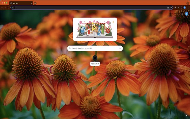Echinacea Petals Theme  from Chrome web store to be run with OffiDocs Chromium online
