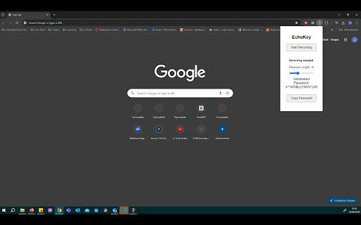 EchoKey  from Chrome web store to be run with OffiDocs Chromium online