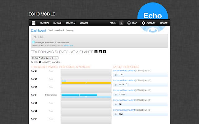 Echo Mobile ze sklepu internetowego Chrome do uruchomienia z OffiDocs Chromium online