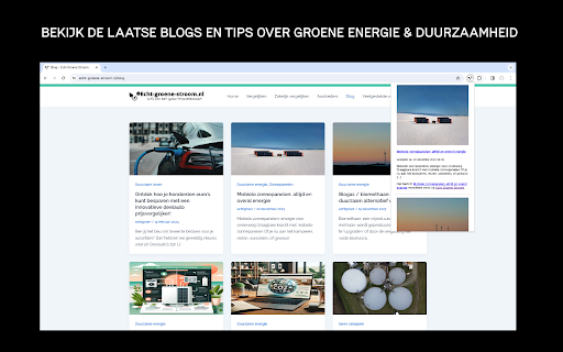 Echt Groene Stroom  Energie Vergelijken Blog  from Chrome web store to be run with OffiDocs Chromium online