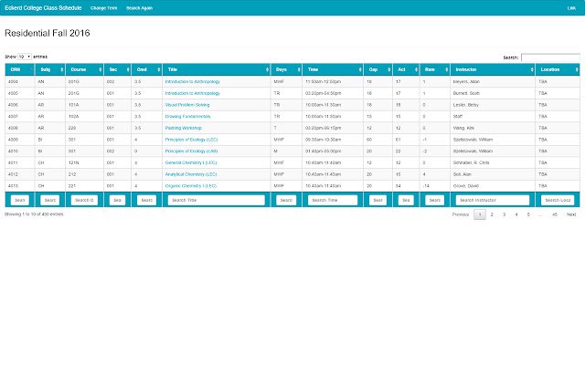 Eckerd Schedule Advanced Search  from Chrome web store to be run with OffiDocs Chromium online