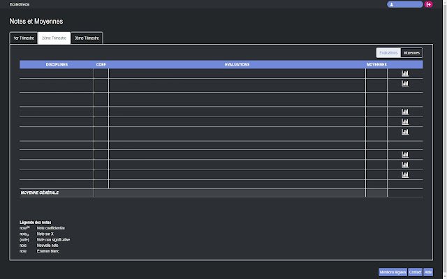 Chrome 웹 스토어의 EcoleDirecte Enhanced가 OffiDocs Chromium 온라인과 함께 실행됨