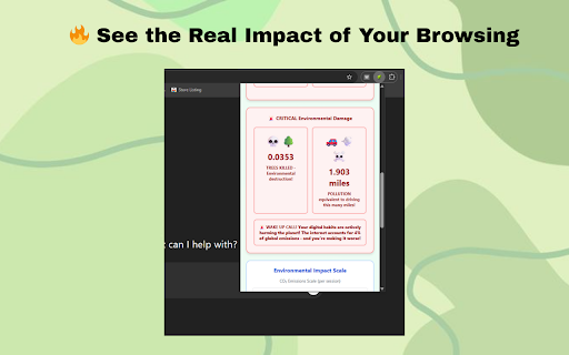 EcoSearch Website Carbon Footprint Calculator  from Chrome web store to be run with OffiDocs Chromium online