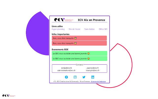ECV Aix en Provence  from Chrome web store to be run with OffiDocs Chromium online