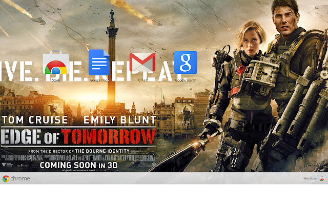 Edge of Tomorrow Together We Fight dal negozio web di Chrome da eseguire con OffiDocs Chromium online
