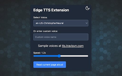 Edge Text to Speech Voice Reader  from Chrome web store to be run with OffiDocs Chromium online