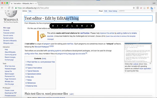 EditAnyThing  from Chrome web store to be run with OffiDocs Chromium online