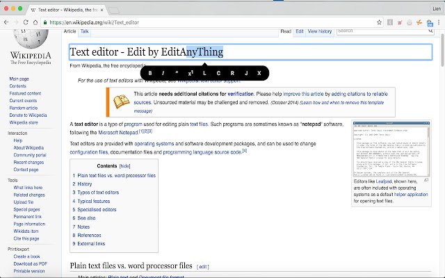 EditAnyThing מחנות האינטרנט של Chrome להפעלה עם OffiDocs Chromium באינטרנט