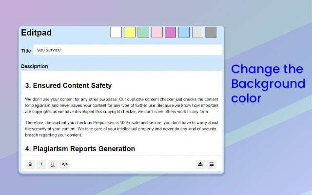 Editpad  from Chrome web store to be run with OffiDocs Chromium online