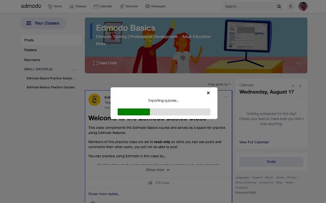 Edmodo Quizzes از فروشگاه وب Chrome صادر می شود تا با OffiDocs Chromium به صورت آنلاین اجرا شود