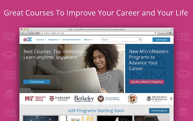 edX  from Chrome web store to be run with OffiDocs Chromium online