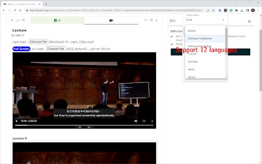 edX Dual Subtitle Harvard and MIT courses from Chrome web store to be run with OffiDocs Chromium online edX Dual Subtitle Harvard and MIT courses from Chrome web store to be run with OffiDocs Chromium online