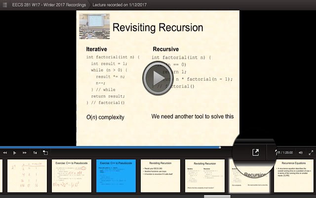 EECS Lecture Downloader จาก Chrome เว็บสโตร์เพื่อใช้งานร่วมกับ OffiDocs Chromium ออนไลน์