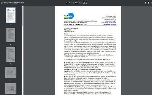 Effortlessly Access Miami Dade NOA PDFs  from Chrome web store to be run with OffiDocs Chromium online