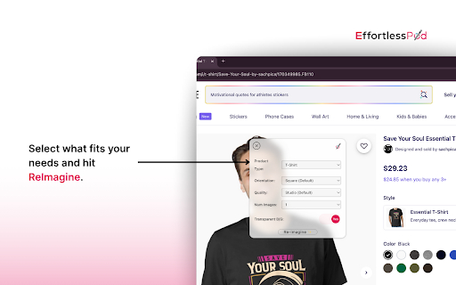 Effortless Pod ReImagine  from Chrome web store to be run with OffiDocs Chromium online