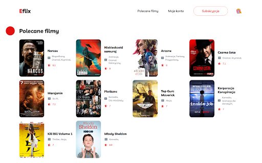 Eflix  from Chrome web store to be run with OffiDocs Chromium online