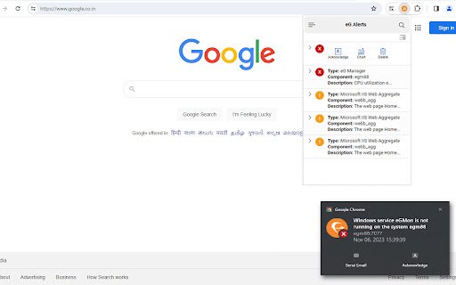 eG Alerts v7  from Chrome web store to be run with OffiDocs Chromium online
