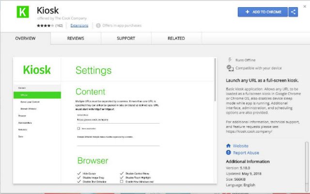 eGov Kiosk  from Chrome web store to be run with OffiDocs Chromium online