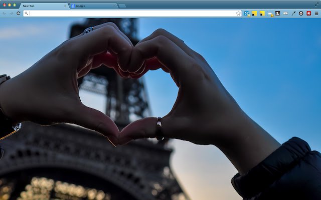 La Tour Eiffel Love Paris, France depuis la boutique en ligne Chrome sera gérée avec OffiDocs Chromium en ligne
