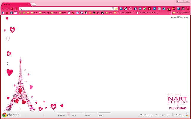 Eiffel Tower Love Theme  from Chrome web store to be run with OffiDocs Chromium online