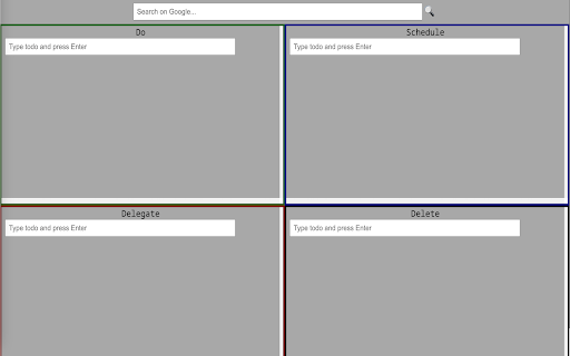 Eisenhower matrix todo  from Chrome web store to be run with OffiDocs Chromium online