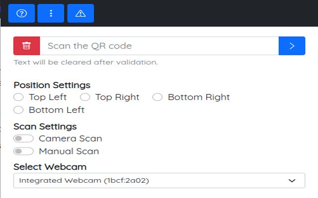 OffiDocs Chromiumオンラインで実行されるChrome WebストアのEkami QR Code Form Filler