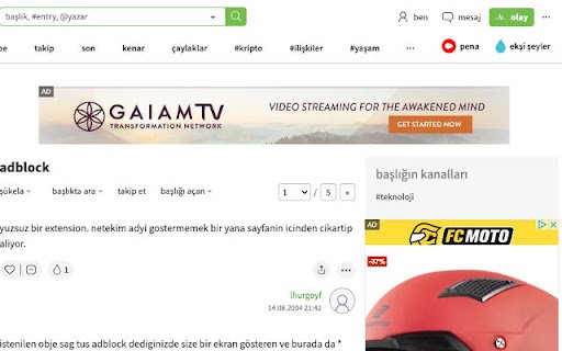 Ekşi Sözlük Enhancer  from Chrome web store to be run with OffiDocs Chromium online