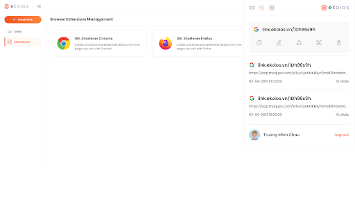 EkoLink  from Chrome web store to be run with OffiDocs Chromium online