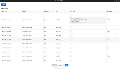 Elasticsearch Explorer  from Chrome web store to be run with OffiDocs Chromium online