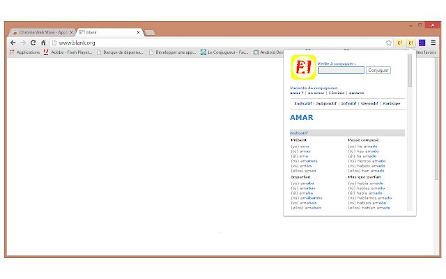 El Conjugador Extension  from Chrome web store to be run with OffiDocs Chromium online