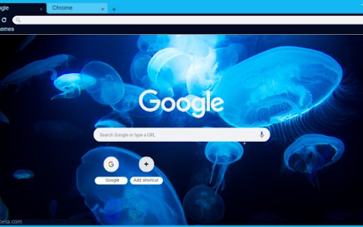 Electric Blue Jellyfish  from Chrome web store to be run with OffiDocs Chromium online