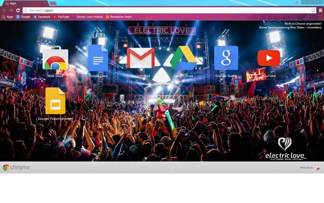 Electric Love Festival Theme 2  from Chrome web store to be run with OffiDocs Chromium online
