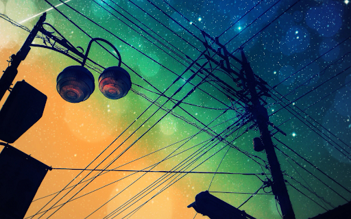 Electric Night Sky  from Chrome web store to be run with OffiDocs Chromium online