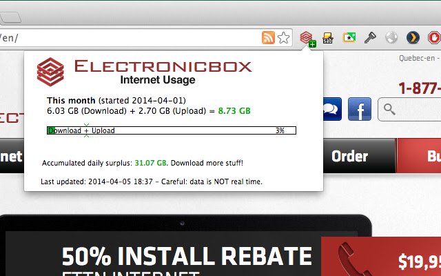 Monitor Penggunaan Internet Kotak Elektronik dari kedai web Chrome untuk dijalankan dengan OffiDocs Chromium dalam talian