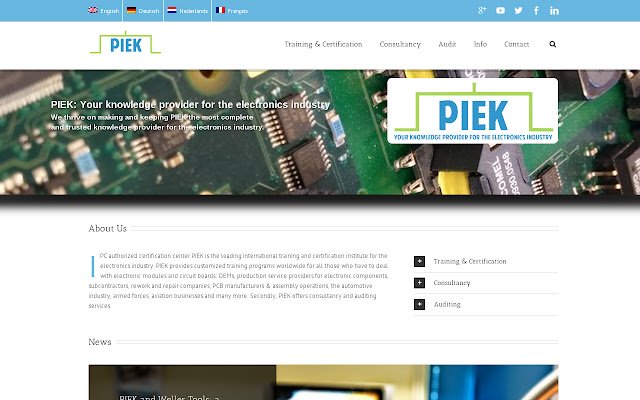 Notizie dal settore delle interconnessioni elettroniche Di PIEK dal web store di Chrome da eseguire con OffiDocs Chromium online