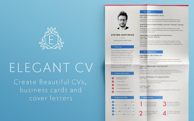 CV elegant din magazinul web Chrome pentru a fi rulat cu OffiDocs Chromium online