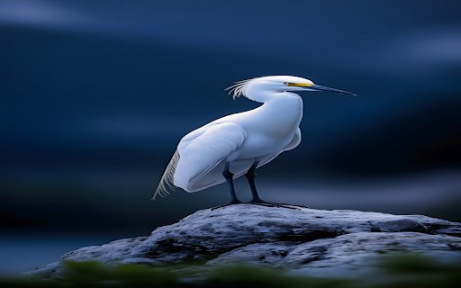 Elegant white stork wallpaper  from Chrome web store to be run with OffiDocs Chromium online