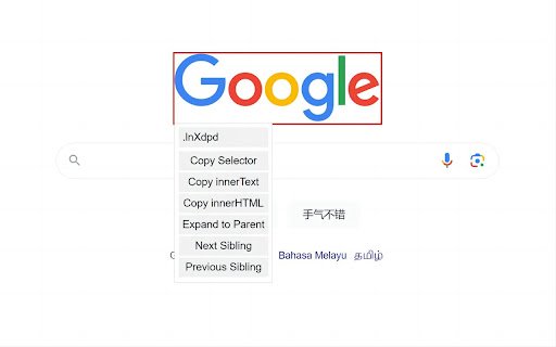 Element Selector  from Chrome web store to be run with OffiDocs Chromium online