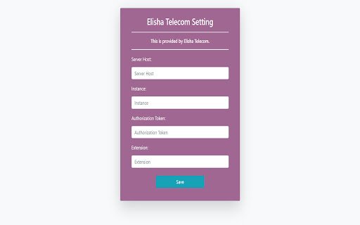 Elisha Telecom Extension (HubSpot)  from Chrome web store to be run with OffiDocs Chromium online