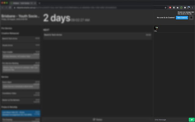 ELMA Elvanto Live Message Alert  from Chrome web store to be run with OffiDocs Chromium online
