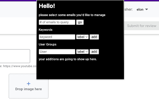 Elonis Email Organizer from Chrome web store to be run with OffiDocs Chromium online Elonis Email Organizer from Chrome web store to be run with OffiDocs Chromium online
