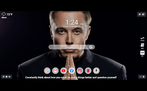 Elon Musk  from Chrome web store to be run with OffiDocs Chromium online