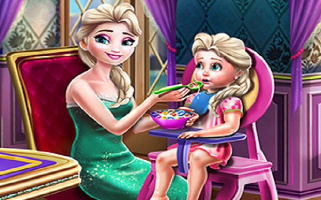 Elsa Mommy Toddler Feed de Chrome web store se ejecutará con OffiDocs Chromium en línea